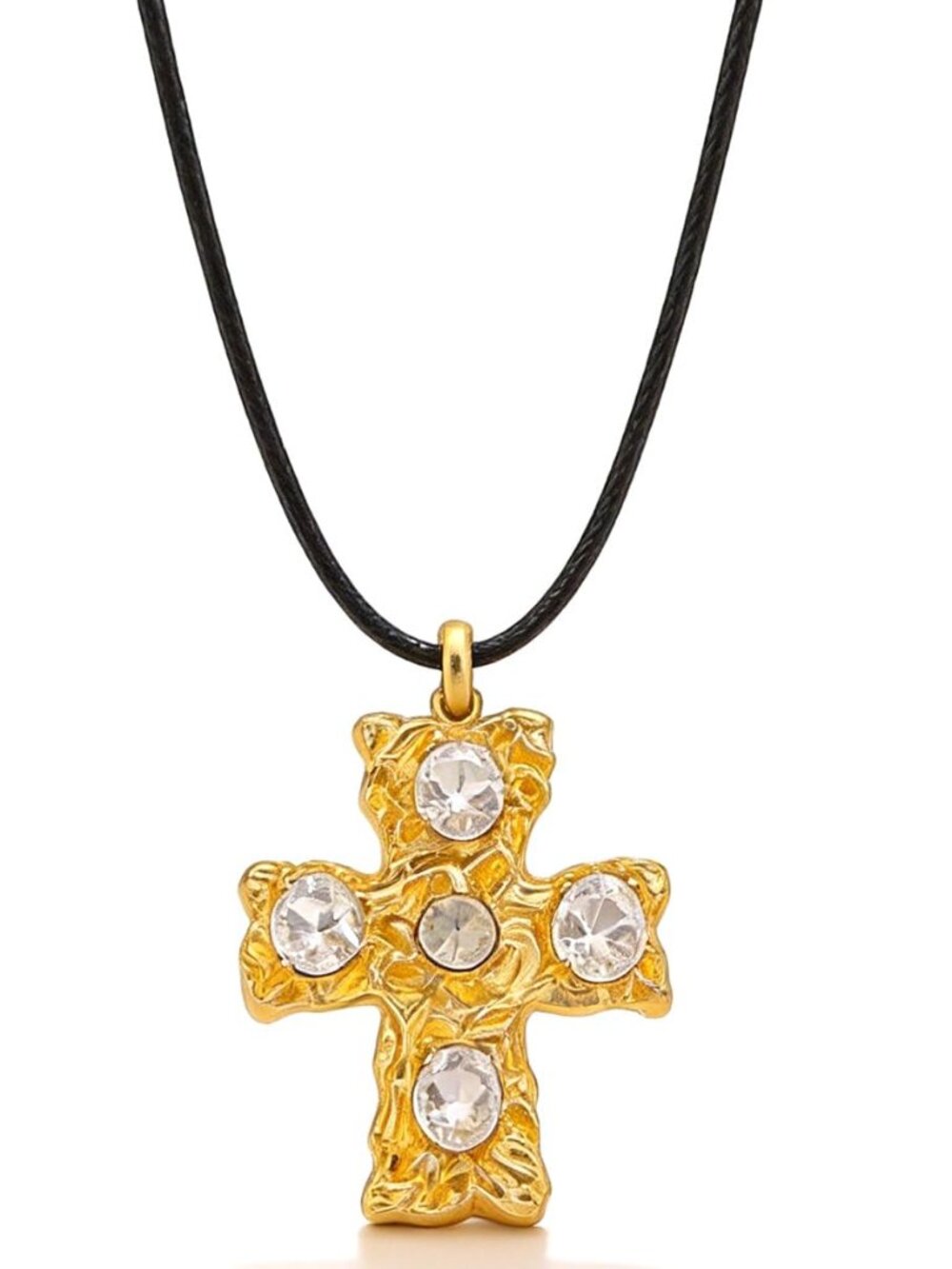 NEW: 24K Gold Cross Necklace Large Cross Vintage Inspired Necklace Waterproof
